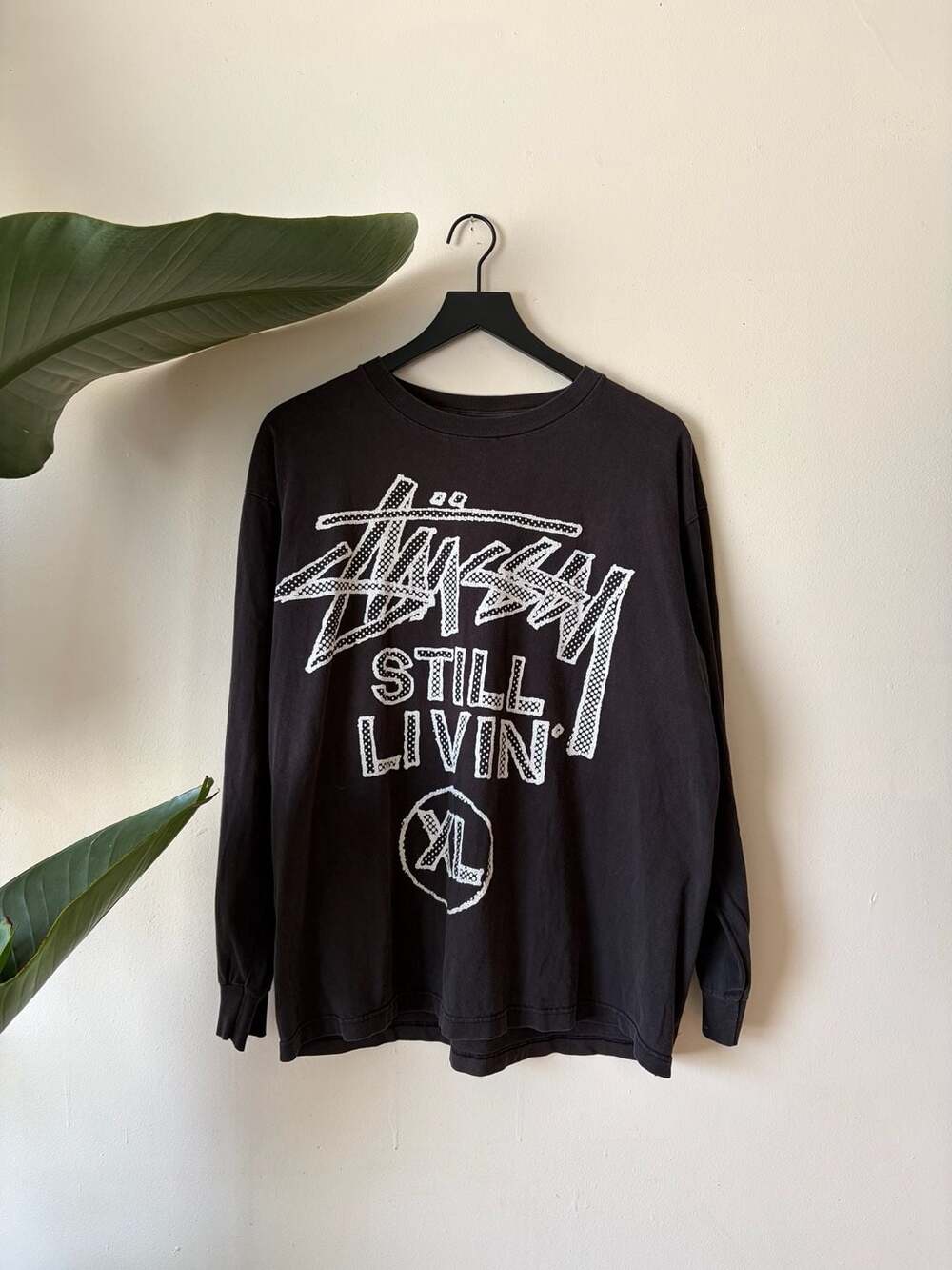 Stussy Still Livin Long Sleeve T-Shirt Size L Black